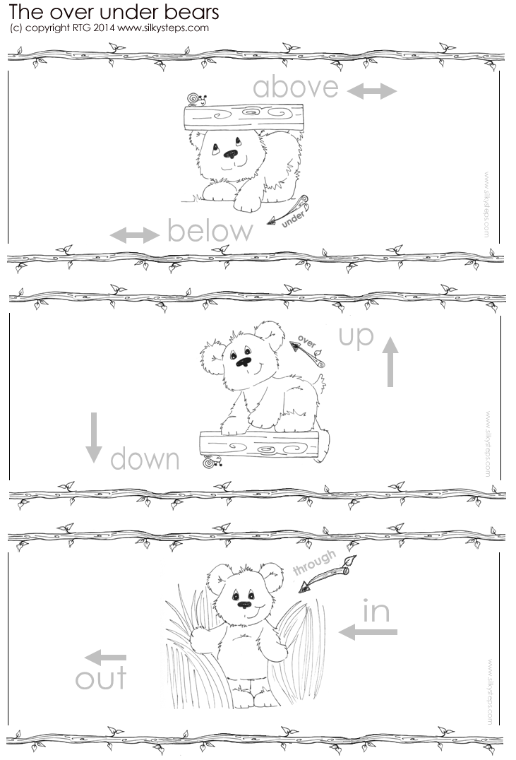 Over under bear slips - table top communication and language resource