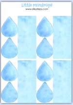 Raindrop templates for preschool roleplay