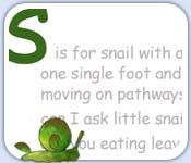 S is for snail - letter formation rhyme