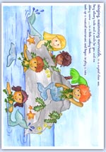 Singing swimming merfolk name rhyme for preschool and nursery