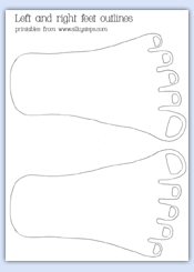 feet foot outline templates