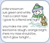 Snowman's carrot nose