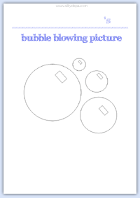 Name sheet for bubble-paint prints