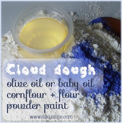 ingredients to make cloud dough