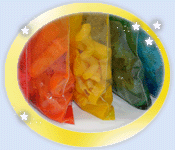 Colouring and dying pasta shapes