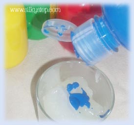 colouring messy play recipe