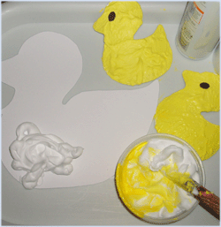 Duck puff paint activity