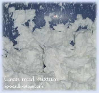 Finished soap snow mixture ready for sculpting