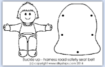 Car seat harness craft activity