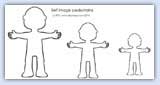 Pedestrain outlines for self images