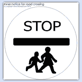 School crossing patrol officer's stop sign
