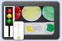 Traffic light colours, stop and go play activities