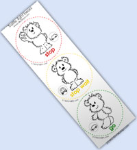 Click to view the traffic light bear stampers