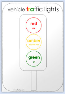 Traffic light playdough base mat