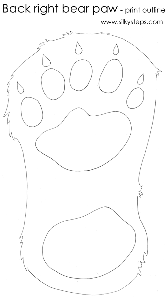 Front bear paw prints for role play mark making