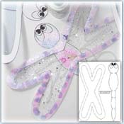 Dragonfly threading templates for preschool sewing
