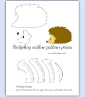 hedgehog outline pattern