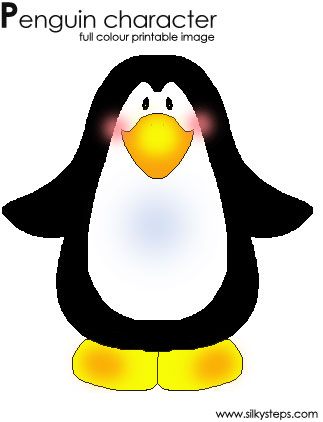 Printable penguin for role play story telling activities
