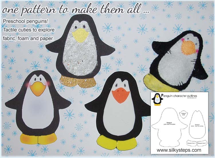 Make a range of tactile penguins for children's interactive, expressive play