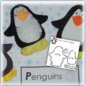 Penguin pattern templates - tactile preschool roleplay resources