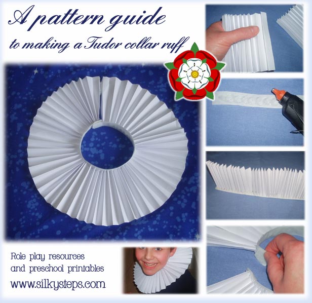 Instruction guide to making a child  Tudor collar ruff for role play