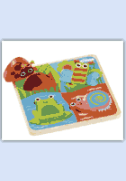 Hand eye coordination activity - jigsaw puzzles with raised surfaces and pegs for younger children