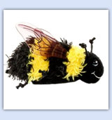 Bee finger puppet