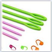 Large child safe plastic sewing threading needles