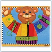 Fastenings and young children's basic dressing skills puzzle board