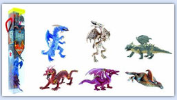 Set of dragon figures for preschool play