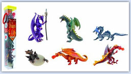 Set of figures to inspire small world dragon play