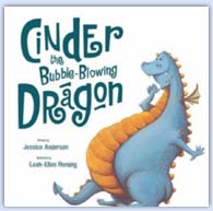 Cinders the bubble blowing dragon