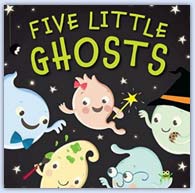 Five little ghosts childrens picture story book for halloween