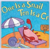 one is a snail, ten is a crab counting number picture book