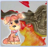 Pirate Dog's keys - a paint mark making activity