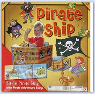 Pirate ship box  book - sit in it and play