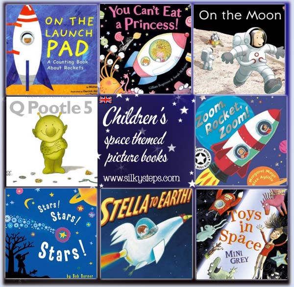 Space themed picture story books for preschool kids nursery children