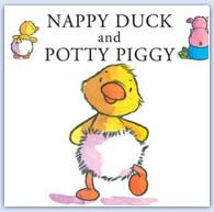 Nappy duck and potty piggy
