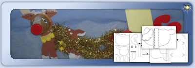 Reindeer sleigh templates to make an interactive display ..
