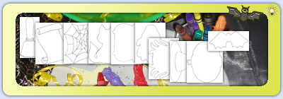 Halloween outline templates for colour collage and spooky fun ..