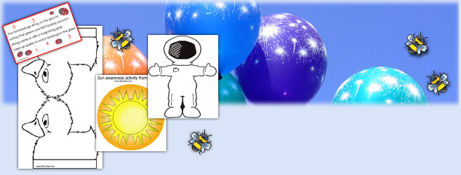 A list of children's kids summer holiday activitiy ideas - free printables, games and stories